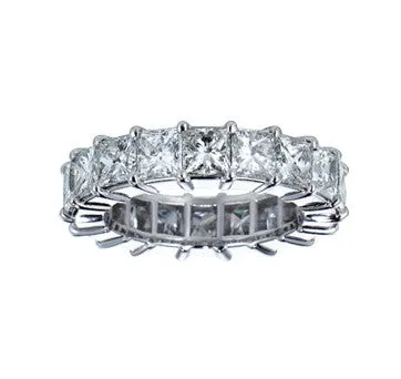 Platinum Radiant Cut Eternity Diamond Band