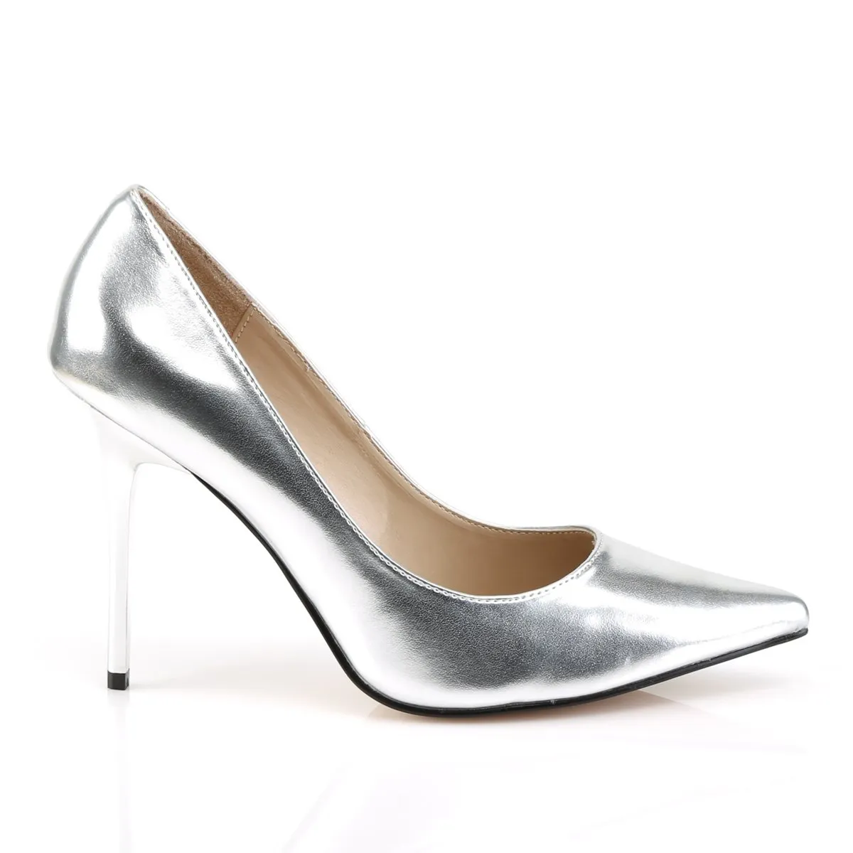 Pleaser Classique-20-Silver-Size 13-Clearance