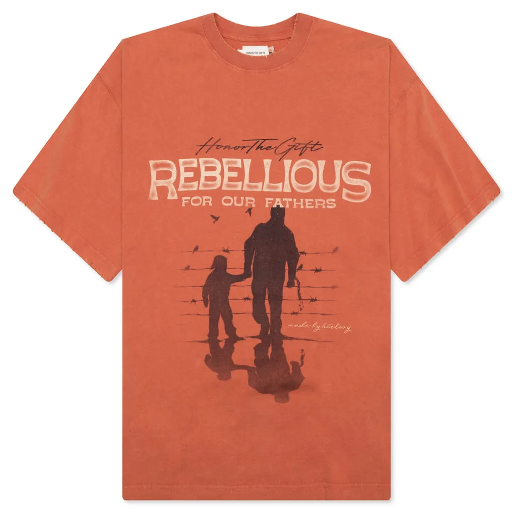 Rebellious for Our Fathers S/S Tee - Brick