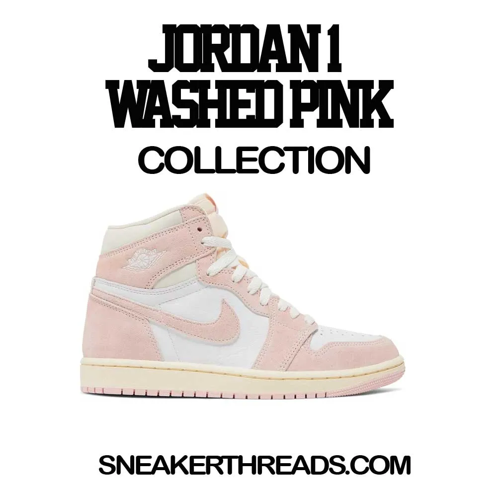 Retro 1 Washed Pink Shirt - Love Kicks - Natural