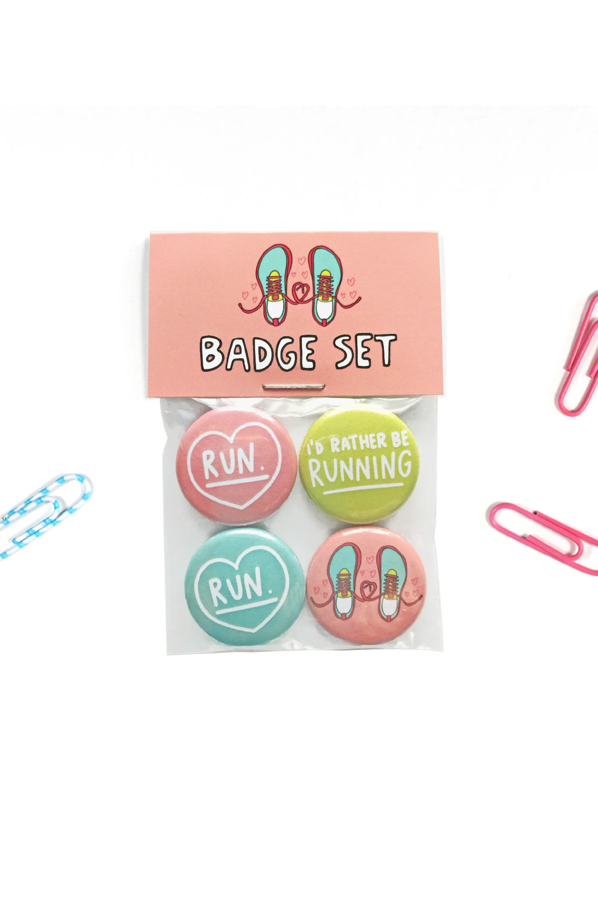 Running Badges - set of 4