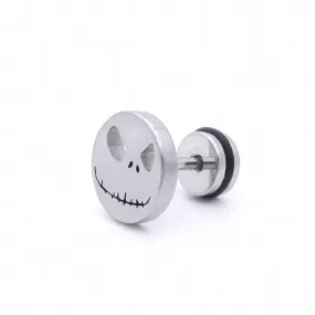 Stainless Steel Jack Skellington Fake Plug - Silver