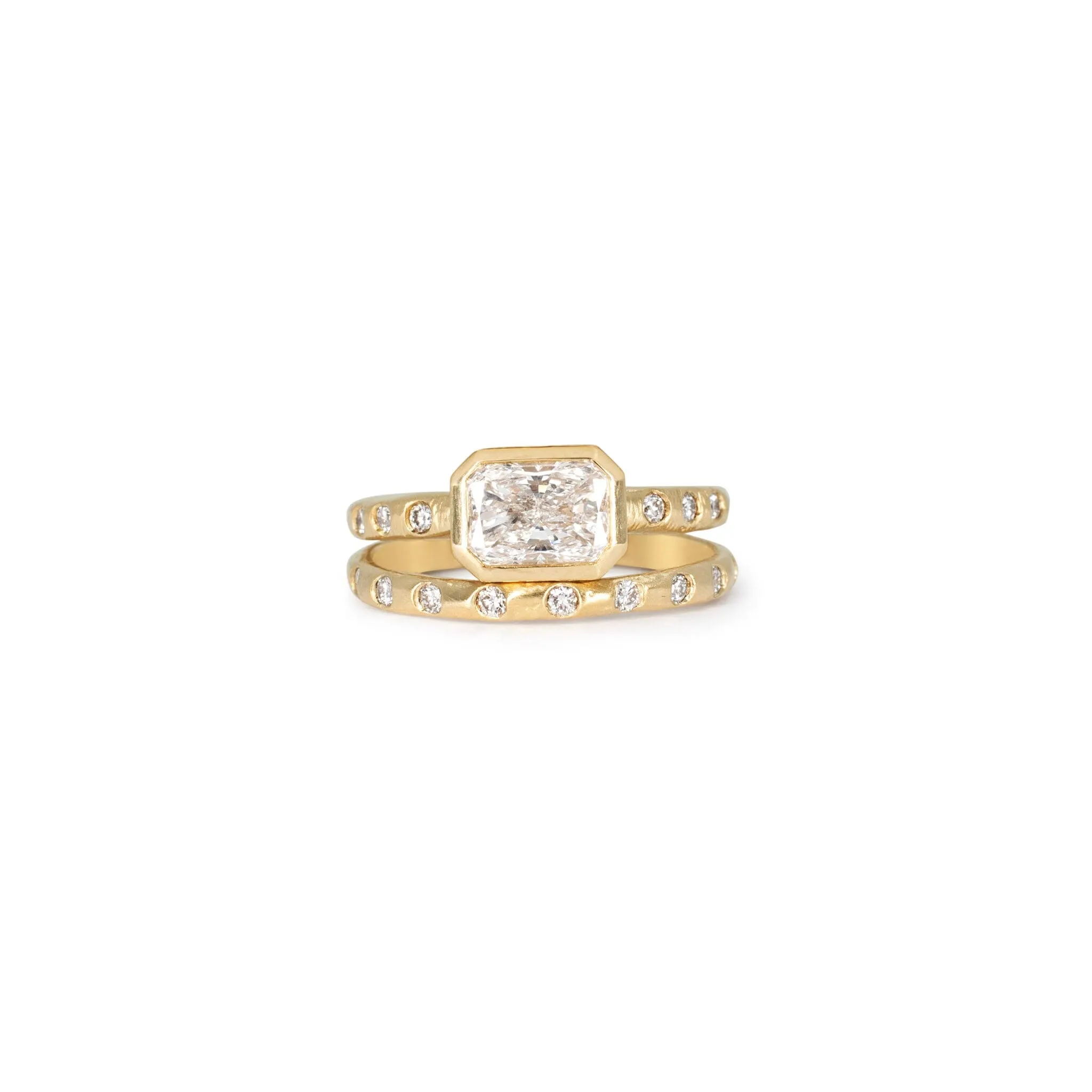 The Atlantic Engagement Ring Setting With Diamond Accent Band