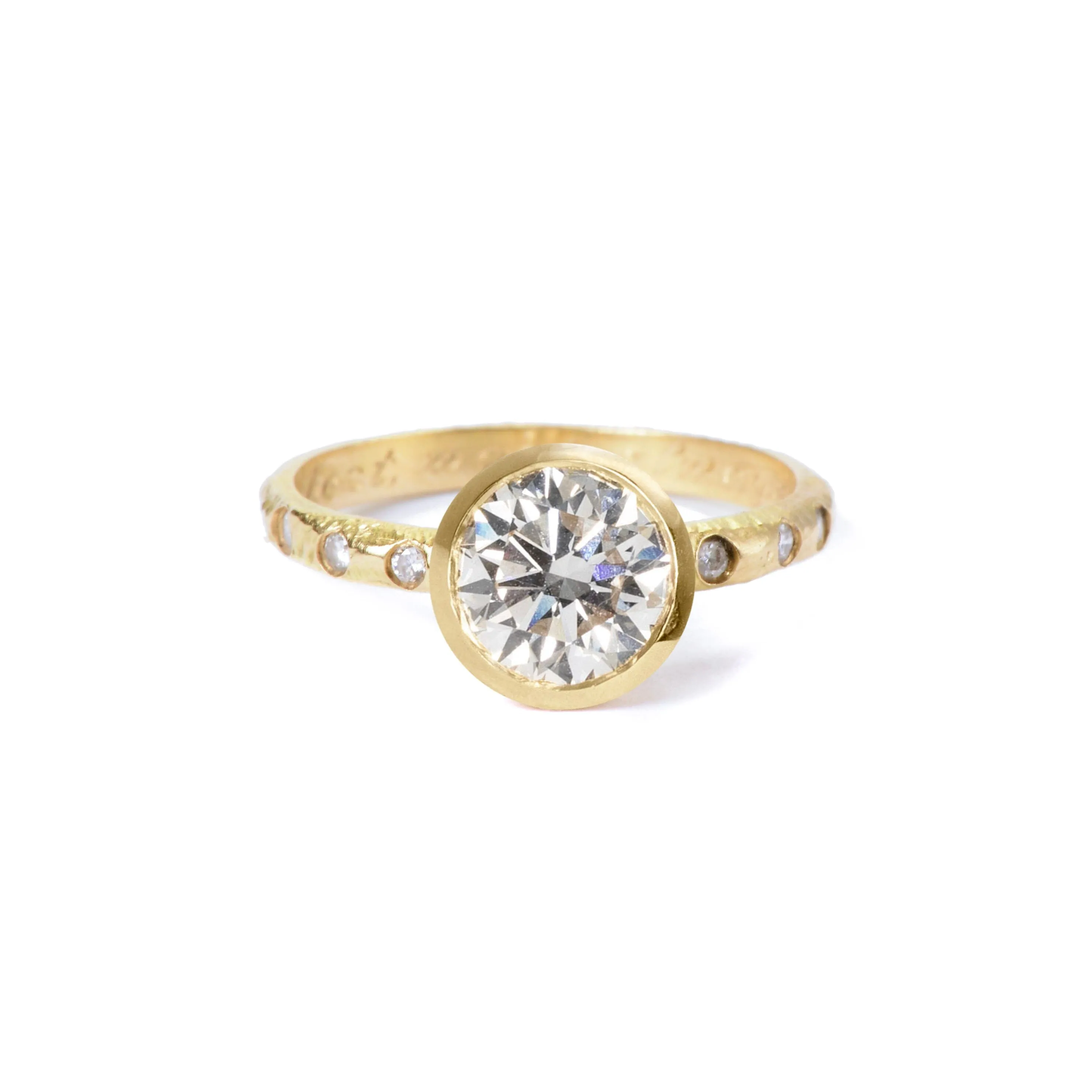 The Atlantic Engagement Ring Setting With Diamond Accent Band