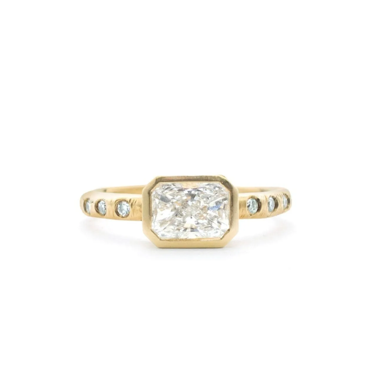 The Atlantic Engagement Ring Setting With Diamond Accent Band