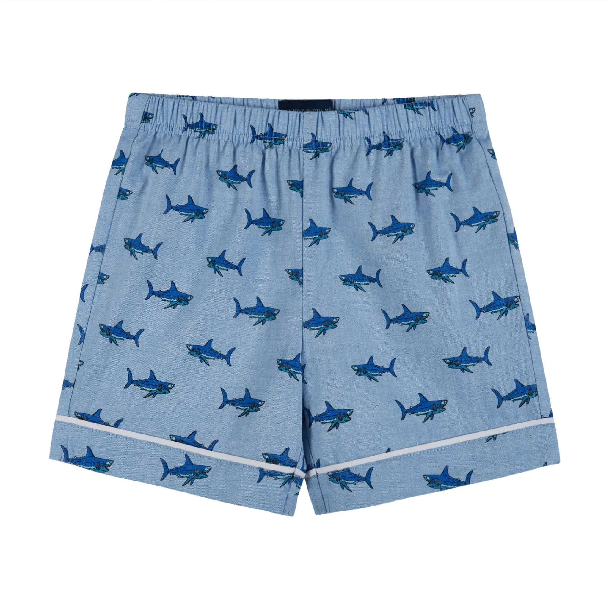 Two Piece Woven PJ Set | Blue Shark