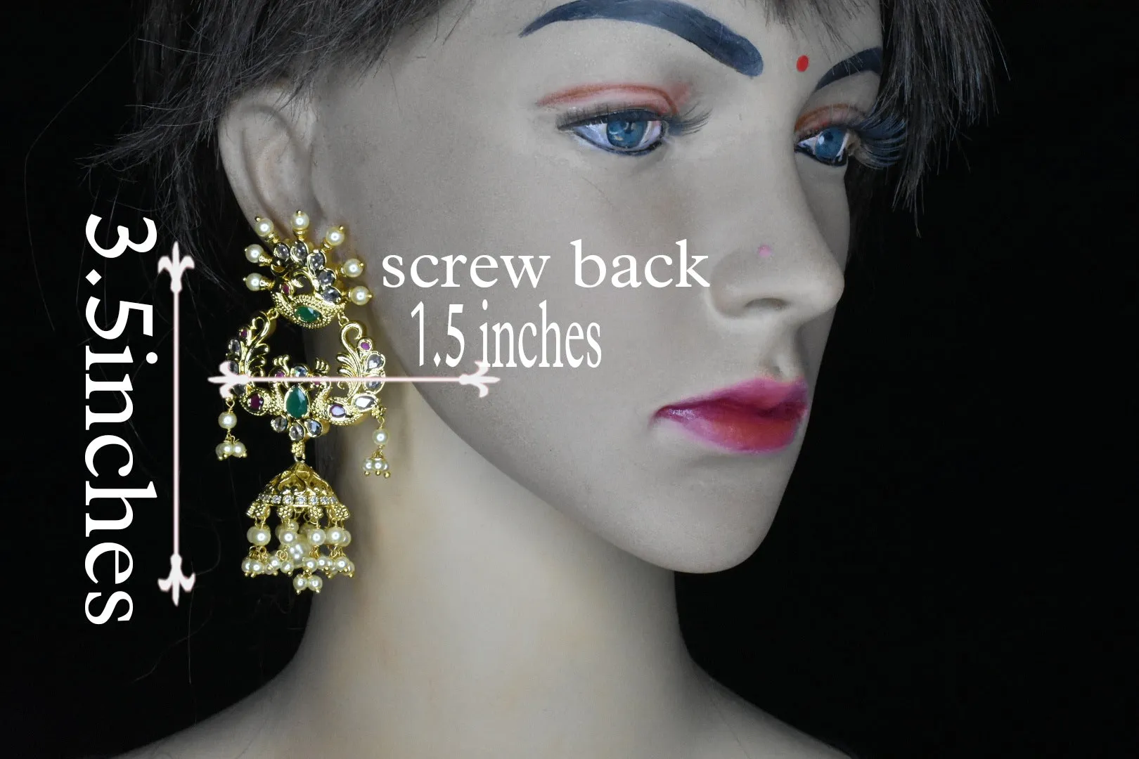 Uncut Diamond Jhumkas