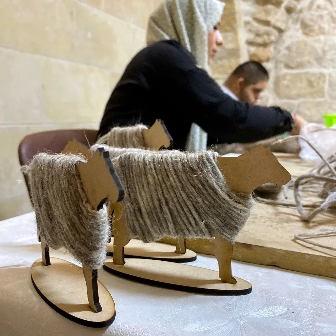 Unique Handmade Christmas Nativity Set in Wool from Palestine