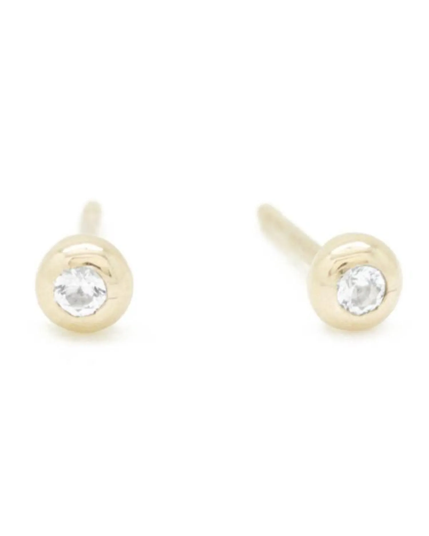 White Diamond Pip Studs